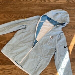 Nike Light Blue Hooded Jacket with Logo